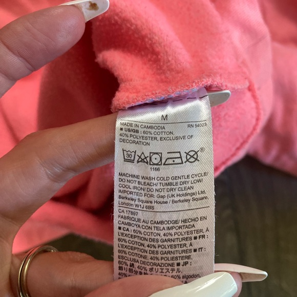Medium Women’s Light pink GAP hoodie sweatshirt - Picture 3 of 5